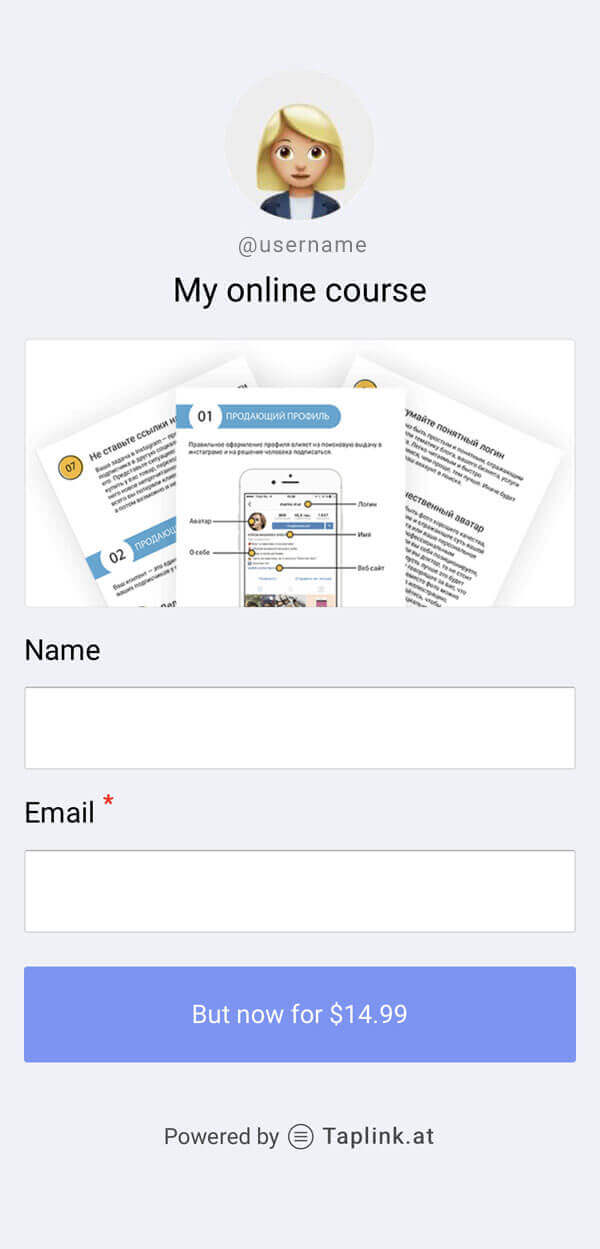 Taplink: Social networks